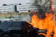 انفجار وحشتناک یک ماشین ون در واشنگتن + فیلم