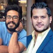 بغل طولانی سیاوش خیرابی توسط پوریا شکیبایی در مراسم ختم پدر او + فیلم