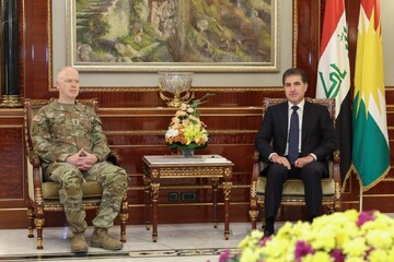 بارزانی با فرمانده ائتلاف آمریکایی دیدار کرد
