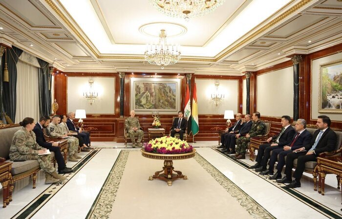 دیدار نیچروان بارزانی با فرمانده ائتلاف آمریکایی در عراق و سوریه