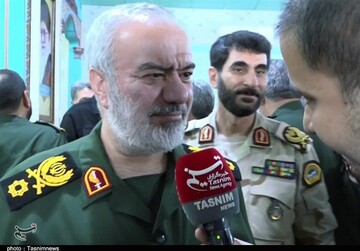 حضور سردار فدوی در مراسم سرداران شهید