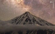 عکس دیدنی از قله دماوند از زاویه توچال