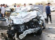 تصادف دلخراش زائران اربعین در دهلران/ تصاویر
