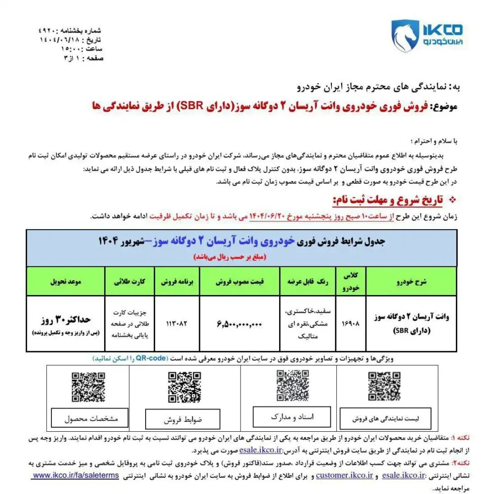 شروع پیش‌فروش جدید ایران‌خودرو از این تاریخ + جزییات