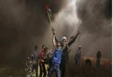 شهادت یک فلسطینی در راهپیمایی غزه