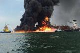 نفت‌کش‌های حادثه دیده در دریای عمان+ تصاویر