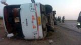 واژگونی اتوبوس زائران مینابی حادثه آفرید