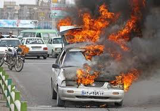 آتش سوزی 3 خودور در کرمان
