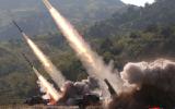 شلیک دو  موشک کره شمالی در اعتراض به آمریکا