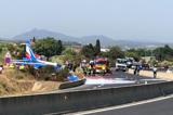سقوط هواپیمای فرانسوی در فرودگاه