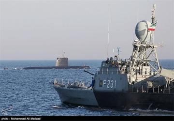 رزمایش مشترک دریایی ایران و روسیه در  شمال دریای عمان