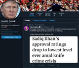 جدال ادامه دارترامپ  و صادق خان / ترامپ با بازنشر توییتی   قد صادق خان را مورد تمسخر قرار داد