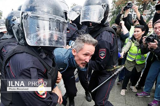 تظاهرات ضد دولتی در مسکو به خشونت کشیده شد + فیلم