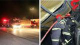 تلاش  40 آتشنشان برای مهار  آتش در کارخانه ایزوگام   + عکس