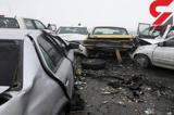 ده‌ها خودرو در تصادف زنجیره ای در دامغان  له شدند + عکس
