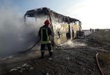 اتوبوس زائران یزدی آتش گرفت