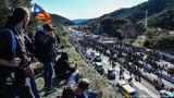 مسدود شدن راه ارتباطی اسپانیا– فرانسه به دست جدایی طلبان کاتالونیا