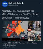 پیش بینی مرکل از آمار ابتلا به کرونا در آلمان