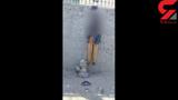 وحشت مردم از جسد آویزان در خیابان ! + فیلم