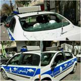 ماجرای تخریب خودروی  پلیس در یک شهرستان