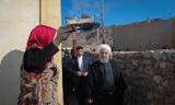 بازدید روحانی از روستای زلزله‌زده دره‌ ژاله