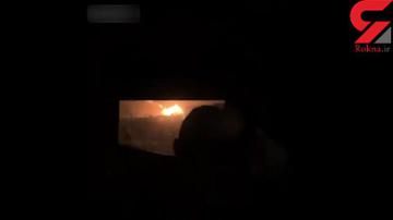 فیلمی واقعی از درون  پایگاه عین الاسد  موقع حمله موشکی ایران