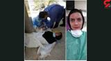 عکسی تلخ از بیهوش شدن خانم پرستار در حمیدیه