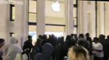 حمله معترضان آمریکایی  به فروشگاه اپل + فیلم