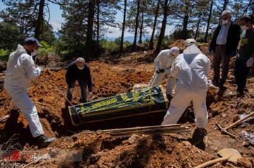 تدفین اجساد قربانیان ویروس کرونا در ترکیه/سری دوم تصاویر