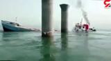 فیلمی از غرق شدن کشتی ایرانی بهبهان در عراق
