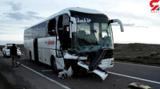 واژگونی یک اتوبوس مسافربری در جاده پارسیان