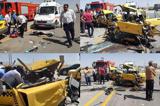 ۱۰ کشته و زخمی در  برخورد ۲ دستگاه تاکسی+ فیلم
