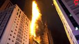 آتش سوزی هولناک در برج 48 طبقه امارات + فیلم و عکس
