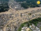 سیل هولناک و ویرانگر در جنوب ژاپن/تصاویر