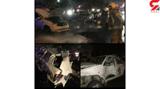 یک تریلی در تهران 17 خودرو را مچاله کرد+عکس