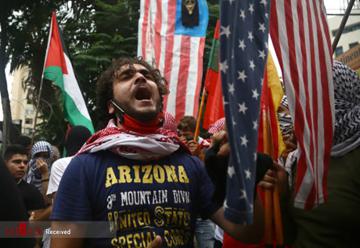 تظاهرات ضد آمریکایی در لبنان زیر سایه کرونا/تصاویر