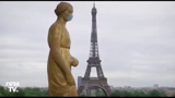 ماسک زدن مجسمه‌ها در روزهای کرونایی در فرانسه